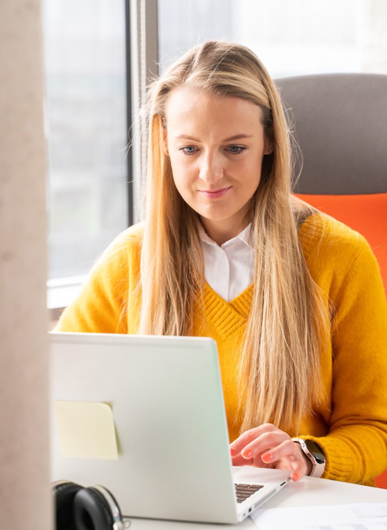 employee on laptop