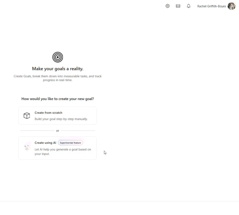 Totara's AI SMART goal assistant makes it easy for learners to create effective SMART goals to aid their personal development.