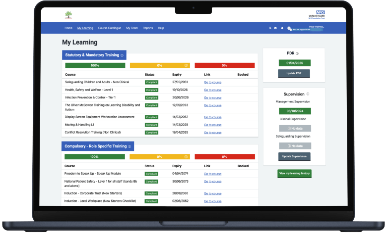Oxford Health Mein Lernen Screenshot