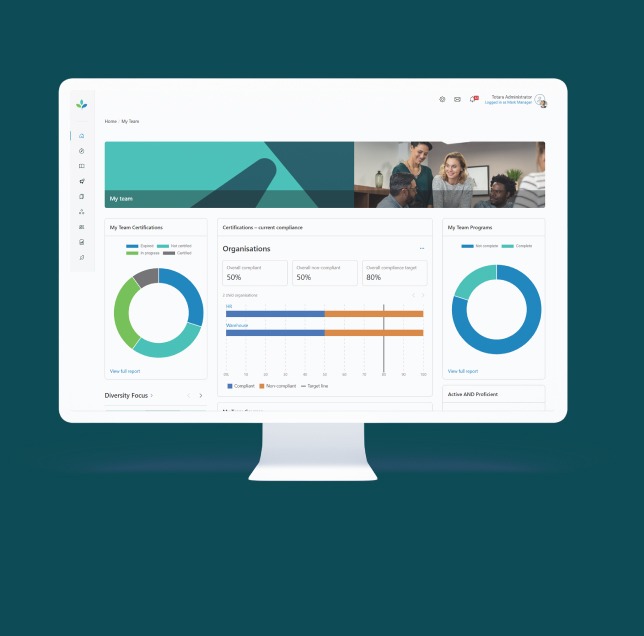 Totara's certification compliance reporting block